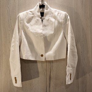 Banana Republic Gingham Cropped Suit Blazer